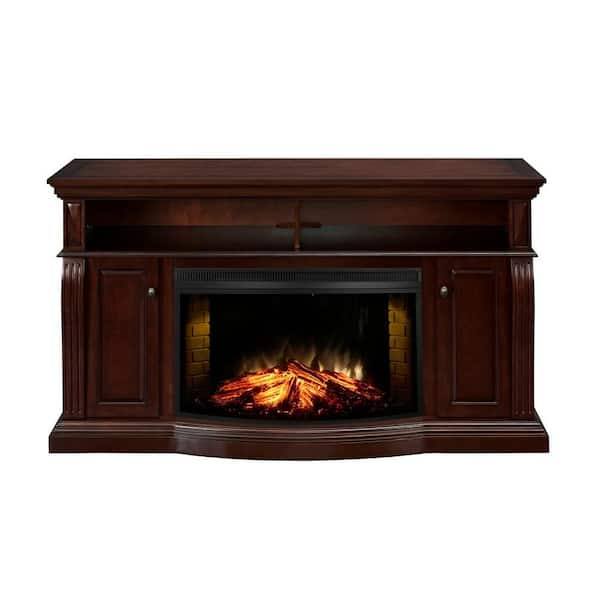 Muskoka 66 in. Media Mantel Electric Fireplace in Burnished Cherry