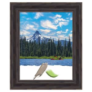 Rustic Pine Brown Narrow Wood Picture Frame Opening Size 11 x 14 in.