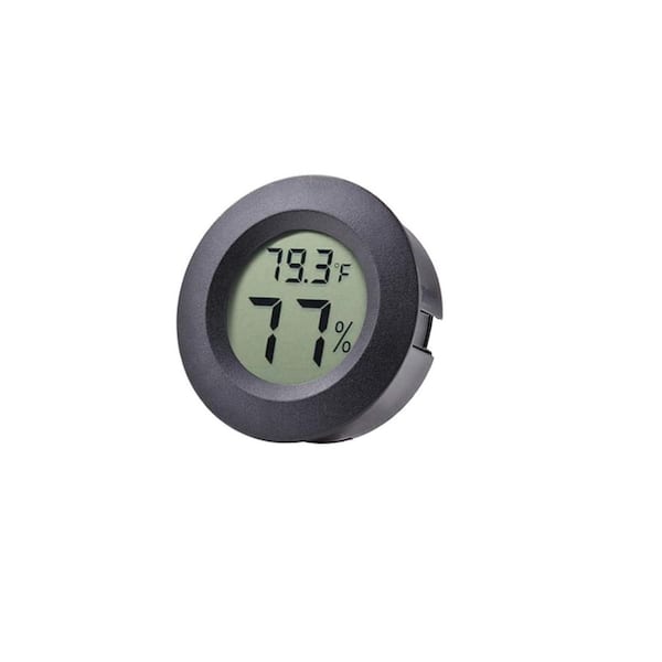 Mini LCD Digital Wireless Hygrometer Thermometer Fahrenheit Celsius Meter Indoor Humidity Temperature Gauge Round
