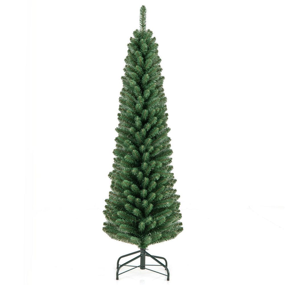 5 FT Pencil Artificial Christmas Tree with 295 Memory Wire Branch Tips and Upgraded Metal Stand price history on PriceWatchPro