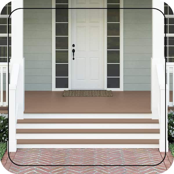 1 gal. #PFC-19 Pyramid Textured Low-Lustre Enamel Interior/Exterior Porch and Patio Anti-Slip Floor Paint