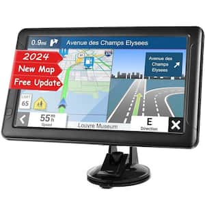 9 in. GPS Navigation for Car and Truck with Touchscreen, Free Lifetime Map Update, Voice Broadcast, Speed Camera Warning