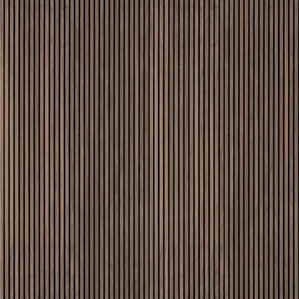 Harmony Sable Acoustic 0.80 in. x 9.5 in. x 120 in. Brown Wood Sound Absorbing Wall Panel (4-Panels/31.68 sq. ft./Case)