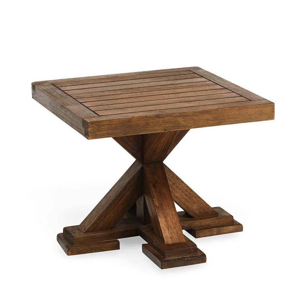 Claremont Natural Eucalyptus Wood Indoor/Outdoor Side Table