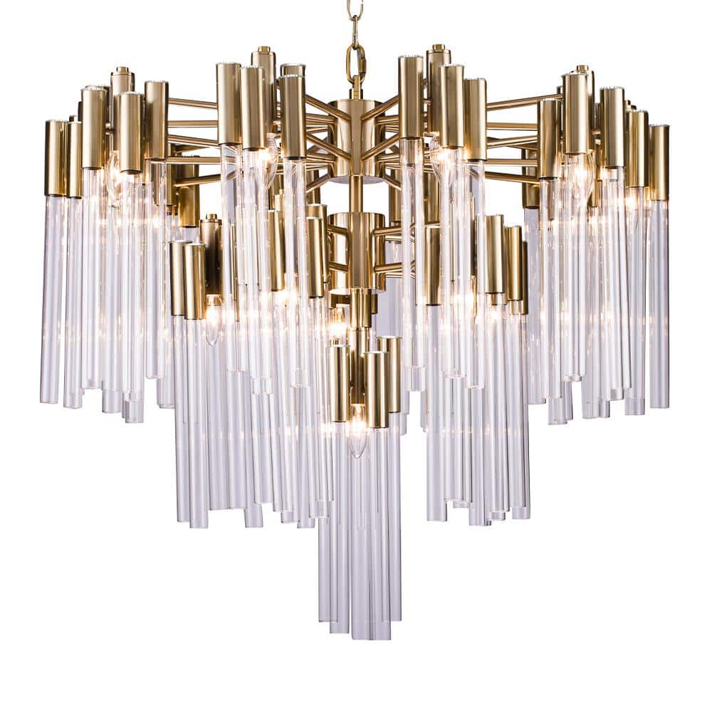 Davina I 16-Light Gold Crystal Chandelier
