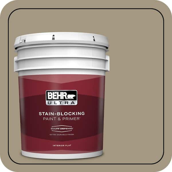 BEHR ULTRA 5 gal. #N330-5 Livingston Extra Durable Flat Interior Paint & Primer