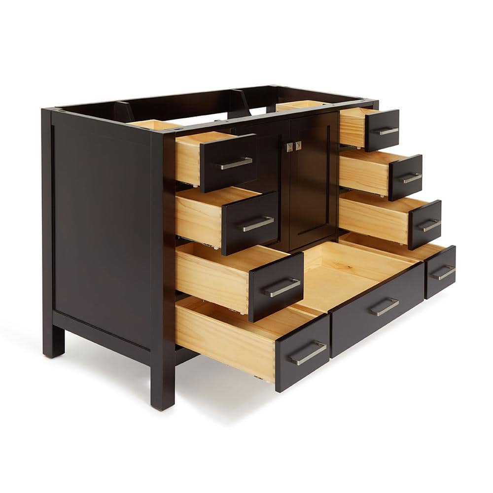 Cambridge 48" Espresso Solid Wood Single Vanity Cabinet