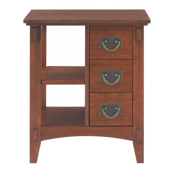 Home Decorators Collection Medium Oak Storage End Table