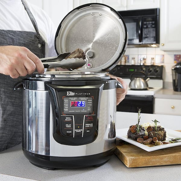 Elite 8 Qt. 13-Function Electric Pressure Cooker in Stainless