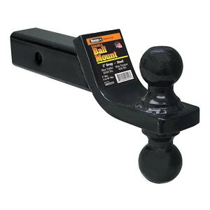 2 in. and 2-5/16 in. Towing Ball Mount with Dual Black Balls