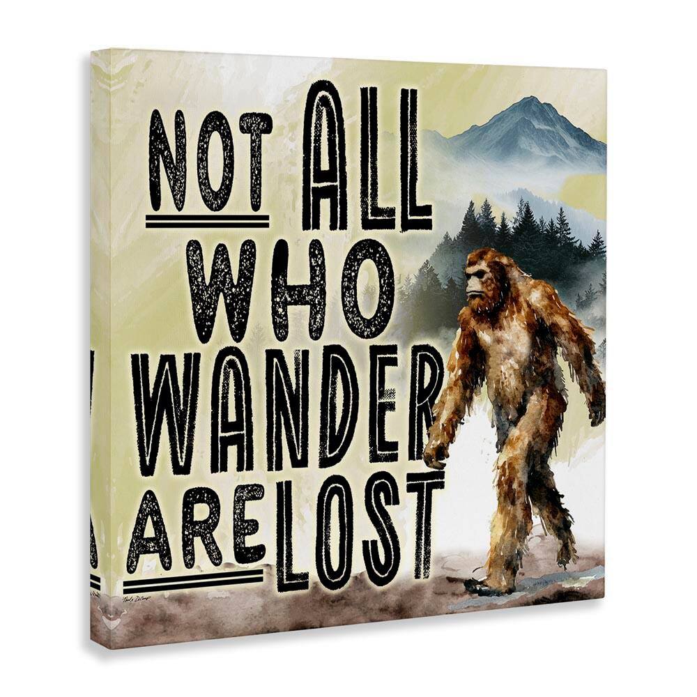 Not All Who Wander Phrase by Nicole DeCamp Unframed Typography Graphic Art Print 24 in. x 24 in. price history on PriceWatchPro