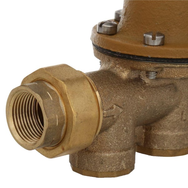 Tectite 3/4 in. Bronze Double Union Push-To-Connect Water Pressure Regulator  with Gauge FSBPRV34WG - The Home Depot