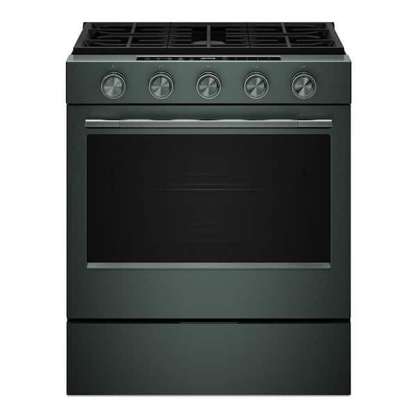 30 in. 5 Element Slide-In Gas Range in Juniper with 2-in-1 Burner