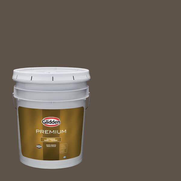 Glidden Premium 5 gal. PPG1021-7 Cabin Fever Flat Exterior Latex Paint