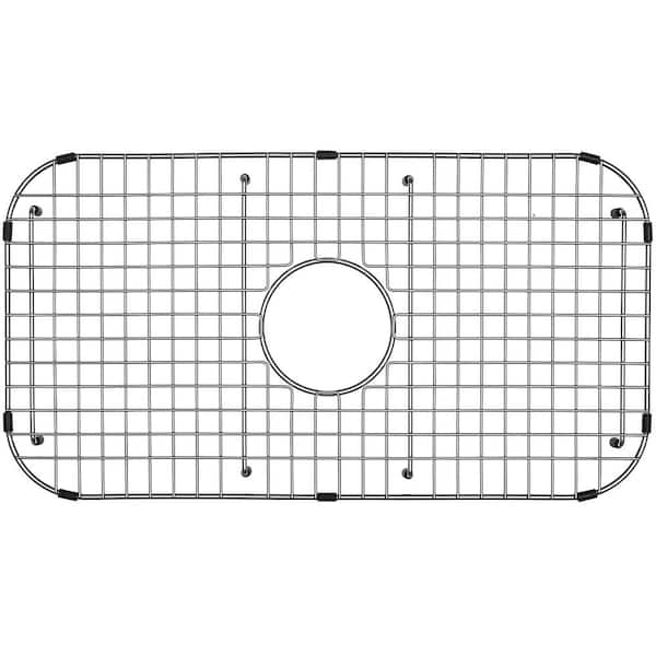 SERENE VALLEY 27.56-in x 13.98-in Center Drain Heavy-Duty Stainless Steel Sink Protector NDG2814C