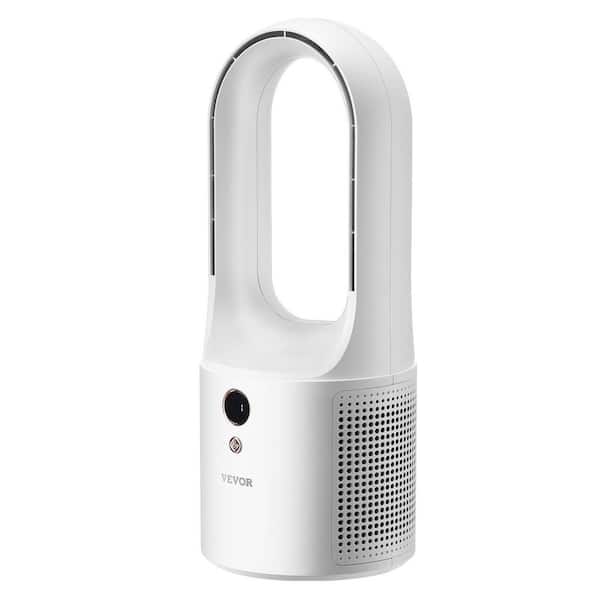 Desk Fan Bladeless 12.99 in. 6 Fan Speeds Tower Fan in White Portable Desk Fan USB Quiet Cooling Small