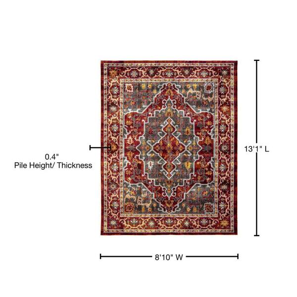 Details about   Gertmenian Carmen Rug Collection 2.5' x 8' Runner Bellea Red 