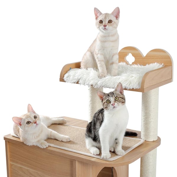Hot Selling Straw Cat House Pet Products Natural Wooden Cat Tree