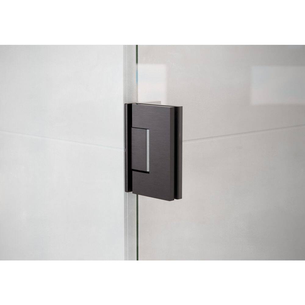 Albedo 78" Frameless Hinged Shower Door in Oil Rubbed Bronze