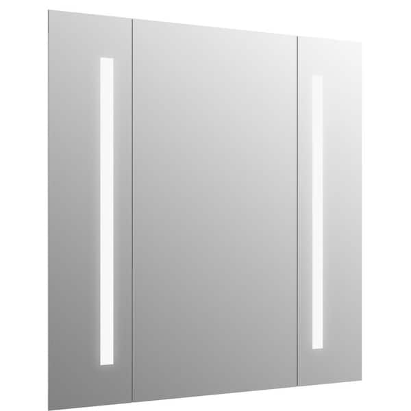 KOHLER 34 in. W x 33 in. H Rectangular Frameless LED Light Wall-Mount Bathroom Vanity Mirror