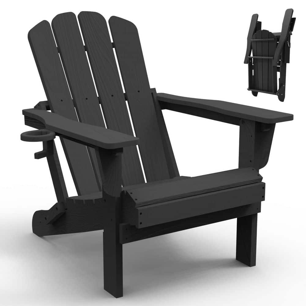 Foldable HDPE Outdoor Chair with Cup Holder Black price history on PriceWatchPro