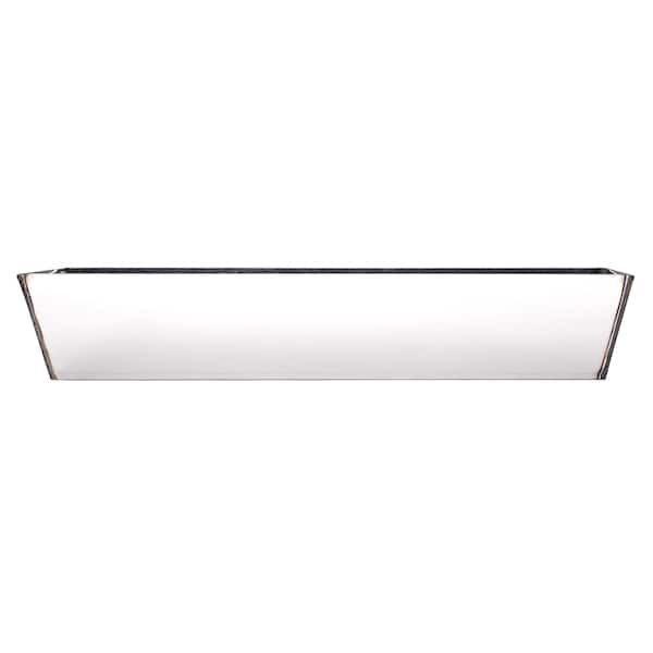 18 in. Stainless Steel Mud Pan with Sheared Edges