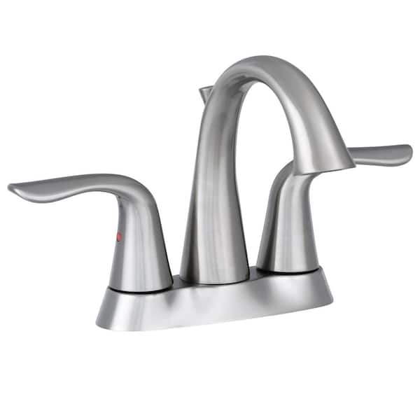 Delta Lahara 4 in. Centerset 2-Handle Bathroom Faucet in Stainless