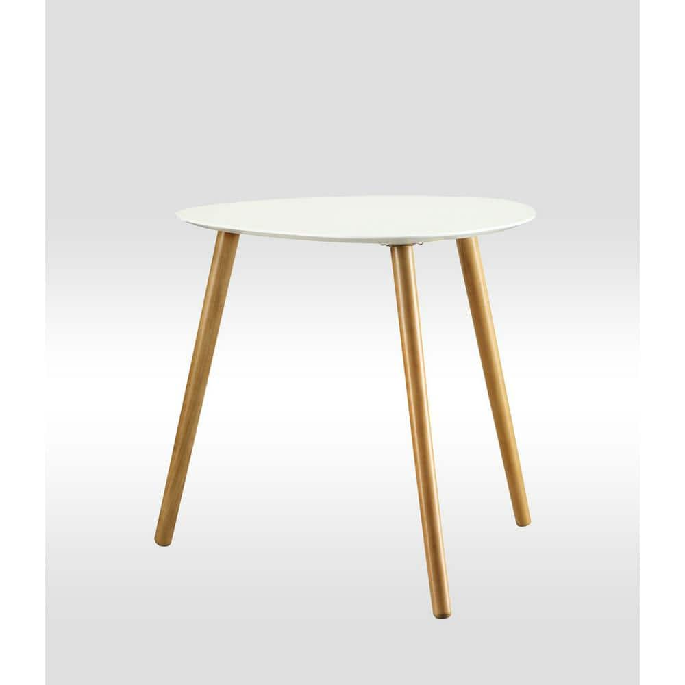 Oslo 24" White Wood and Metal End Table