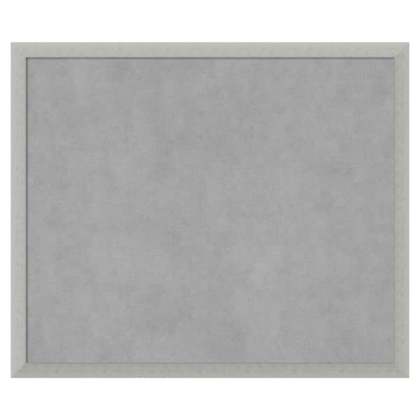 Amanti Art Silver Leaf 26 in. x 22 in Framed Magnetic Board