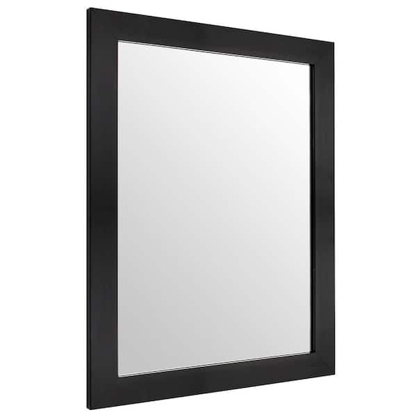 Black 12 in. W x 16 in. H Wall Mirror Rectangle Polystyrene Framed Mirror Decorative for Entryway, Bedroom, Living Room