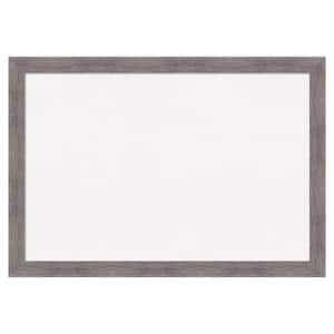 Pinstripe Plank Grey Narrow White Corkboard 39 in. x 27 in. Bulletin Board Memo Board