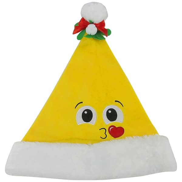 Home Accents Holiday 1.58 in. Christmas Emoji Hat-Kiss
