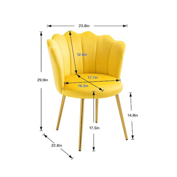 mustard shell chair