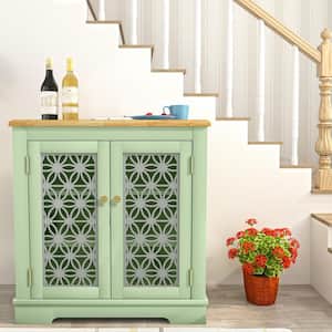 30 in. Rustic Green Storage Sideboard Accent Cabinet