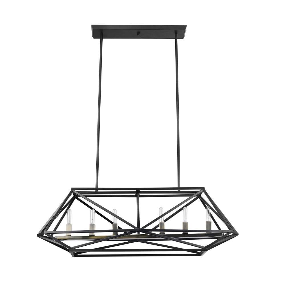 Globe Electric Sansa 6-Light Dark Bronze Chandelier 60257 Sansujyuku sansujyuku.com
