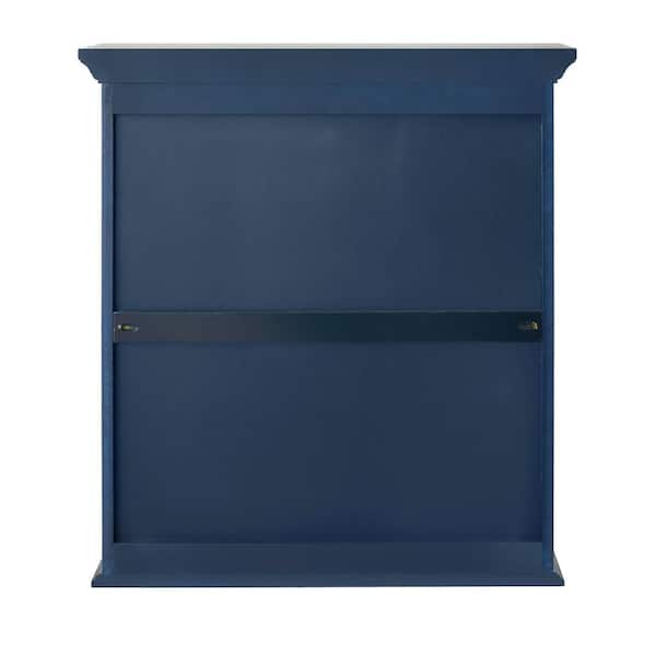 ZNTS 35'' x 28'' Royal Blue Wall Mounted Bathroom Storage Cabinet