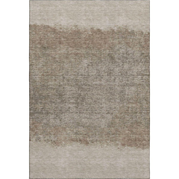 Mayfield Premium Machine Washable Abstract AMF2214 Beige 10 ft. x 14 ft. Area Rug