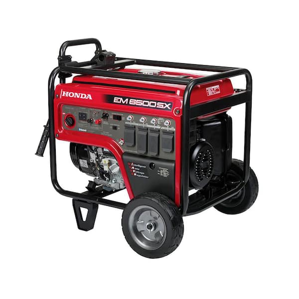 7000/5500-Watt Electric and Recoil Start Gasoline Portable Generator with Bluetooth, CO‑MINDER, Wheel and Handle Kit