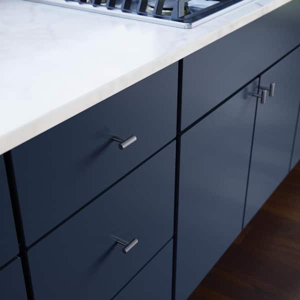 (10-Pack) Simple Bar 1-1/4 in. (32 mm) Modern T-Shaped Bar Cabinet Knobs