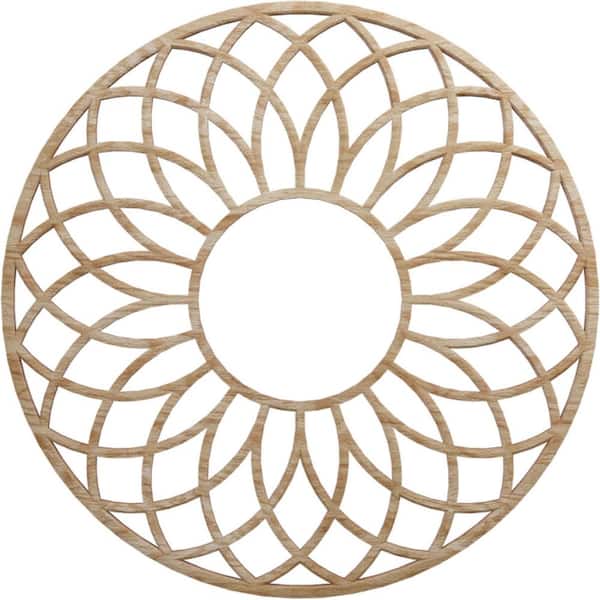 Ekena Millwork 0.25 in. x 6.125 in. x 18 in. Wood Medallion Moulding