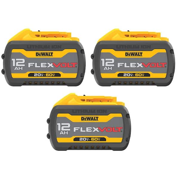 FLEXVOLT 20V/60V MAX Lithium-Ion 12.0Ah Battery (3-Pack)