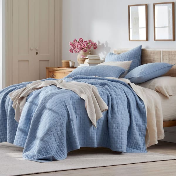 Company Cotton Air Layer Quilted Denim Blue Cotton Twin Quilt