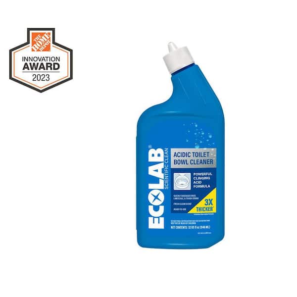 ECOLAB 32 oz. Acidic Toilet Bowl Disinfectant, Cleaner and Limescale Remover for Bathroom Toilets and Urinals