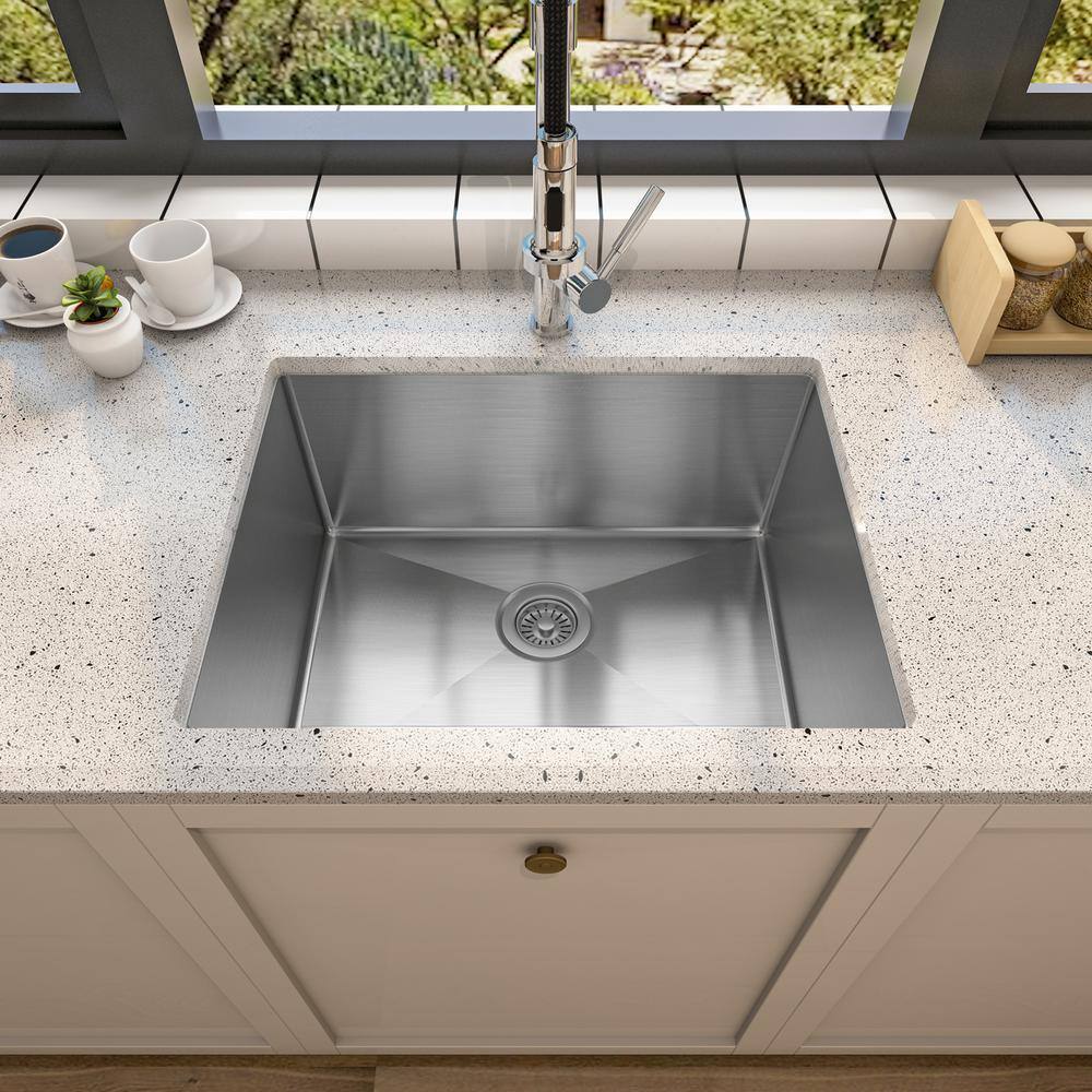 Sinber 23" Stainless Steel Drop-in Single Bowl Kitchen Sink