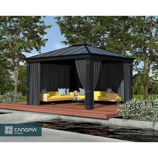 Curtain Set for Dallas 12 ft. x 14 ft. Outdoor Gazebo