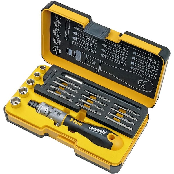 Felo Ergonic K II Box Ratchet Set (20-Piece) 0715764517 - The Home Depot