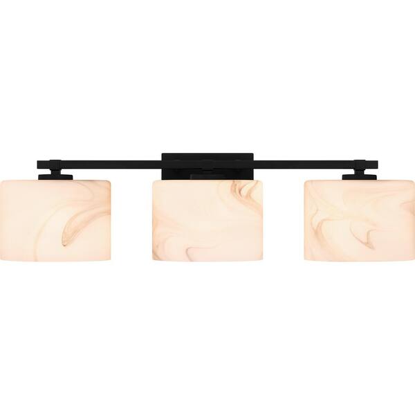 Quoizel Mather 24 in. 3-Light Matte Black Vanity Light