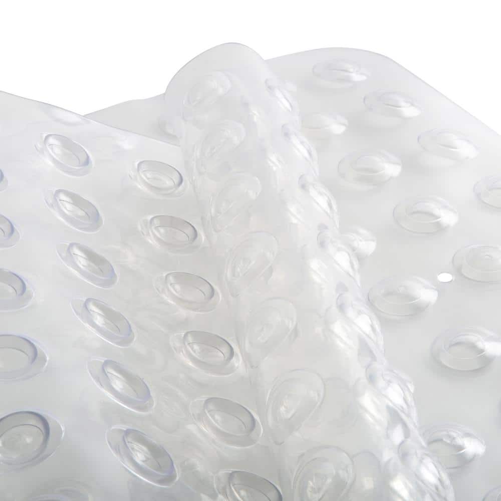 Clear Antimicrobial Non-Slip PVC Shower Mat