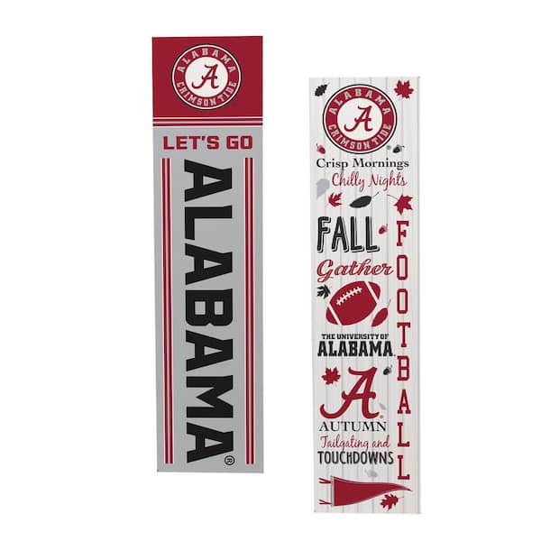 47 in. Double-Sided Leaner Fall Seasonal Porch Sign, University of Alabama