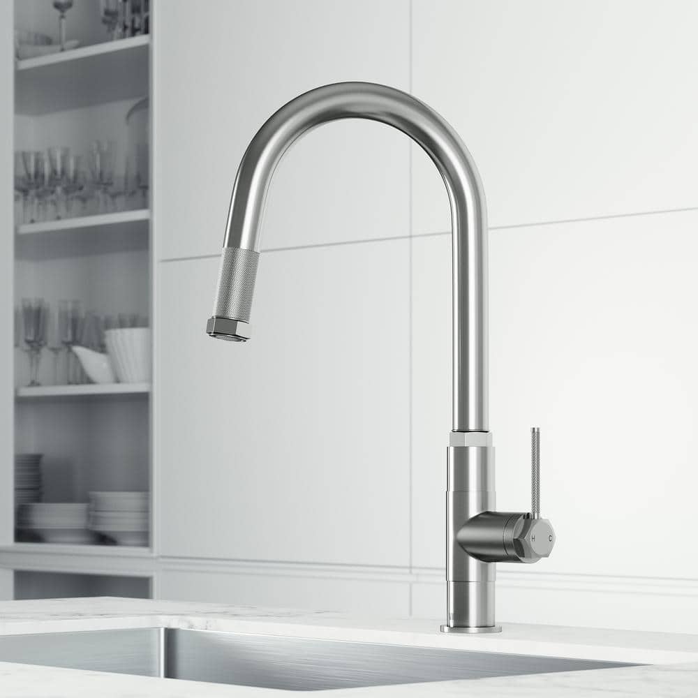 Hart 18" Stainless Steel Pull-Down Kitchen Faucet with Spray